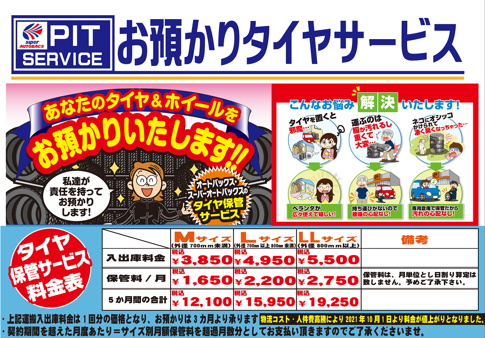 タイヤ＆ホイール保管サービス